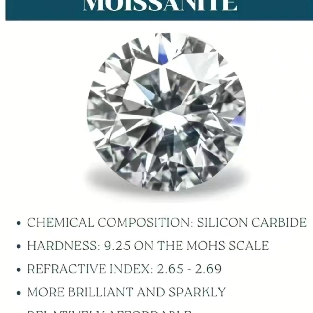 1ct MOISSONITE Diamond EARRINGS. GENUINE CERTIFIED Starburst 18kg / 925 Sterling - Picture 9 of 12
